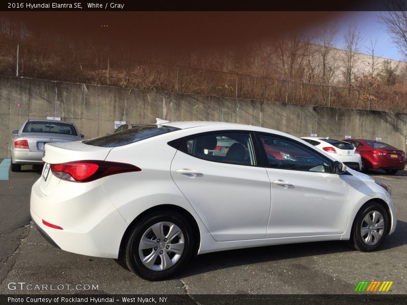 White / Gray 2016 Hyundai Elantra SE