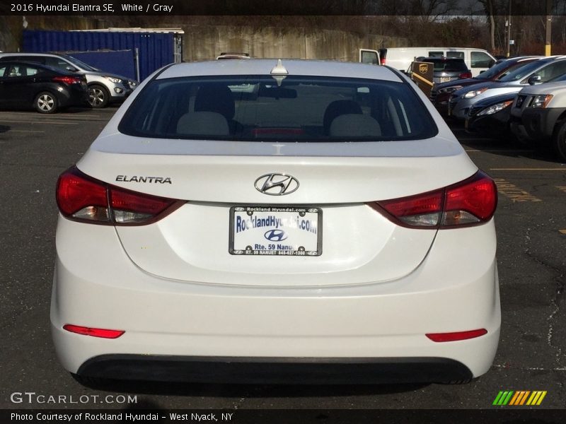 White / Gray 2016 Hyundai Elantra SE