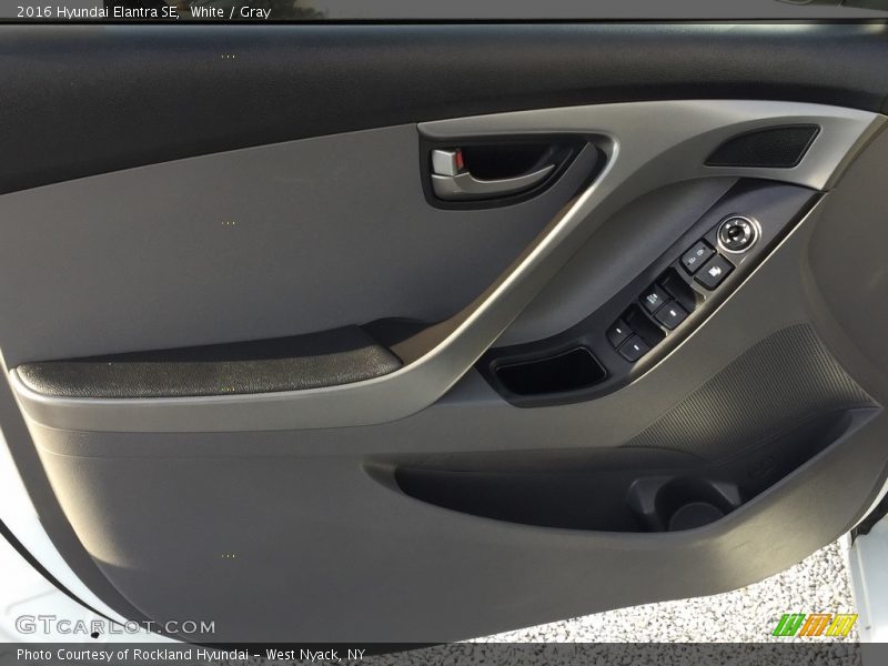 White / Gray 2016 Hyundai Elantra SE