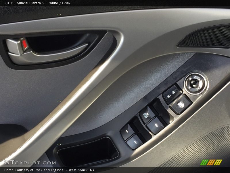 White / Gray 2016 Hyundai Elantra SE