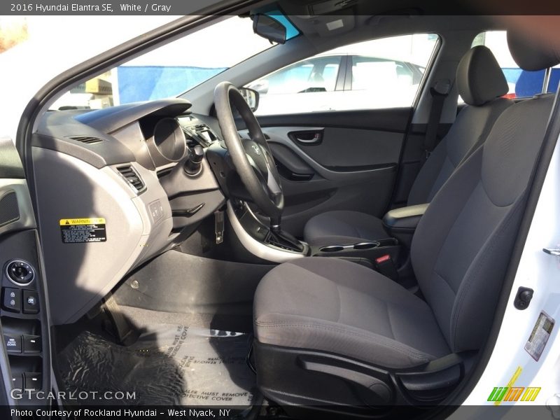 White / Gray 2016 Hyundai Elantra SE