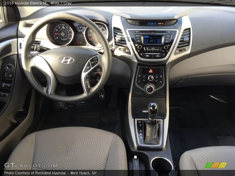 White / Gray 2016 Hyundai Elantra SE