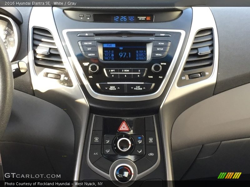 White / Gray 2016 Hyundai Elantra SE
