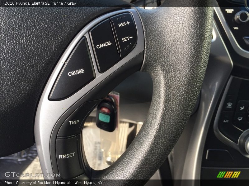 White / Gray 2016 Hyundai Elantra SE