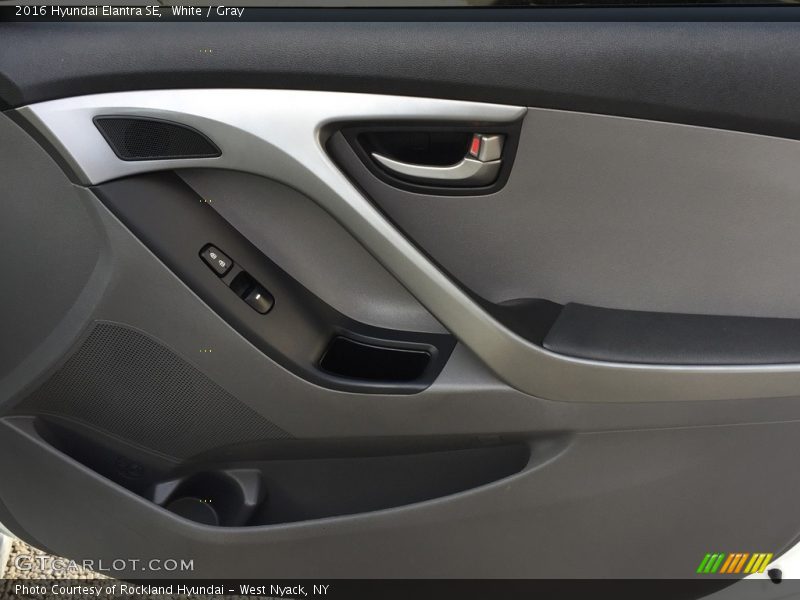 White / Gray 2016 Hyundai Elantra SE