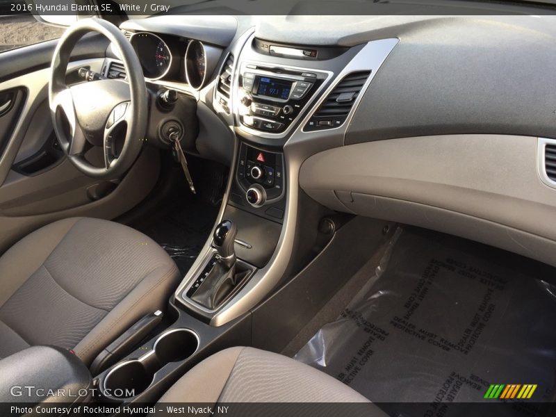 White / Gray 2016 Hyundai Elantra SE