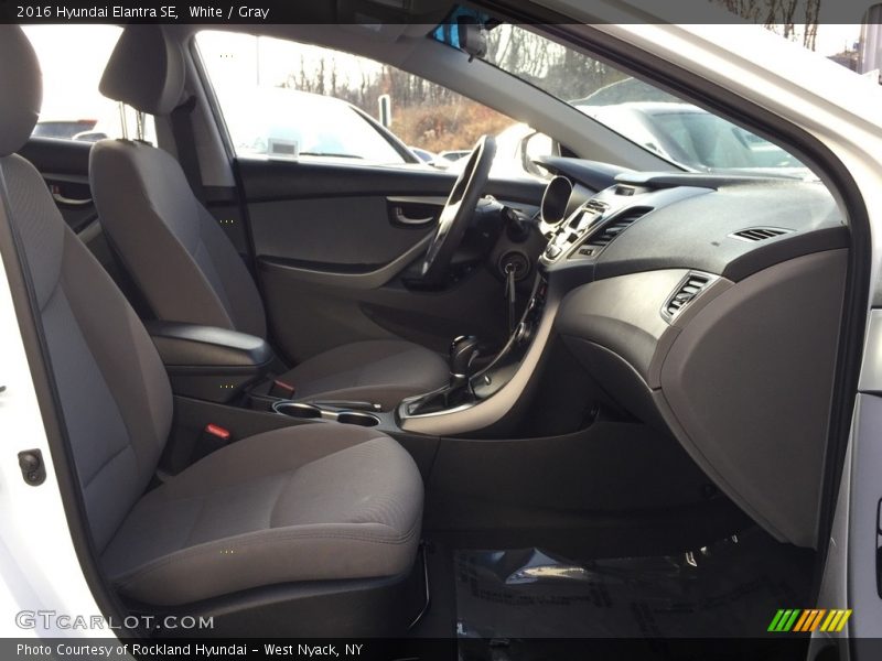 White / Gray 2016 Hyundai Elantra SE
