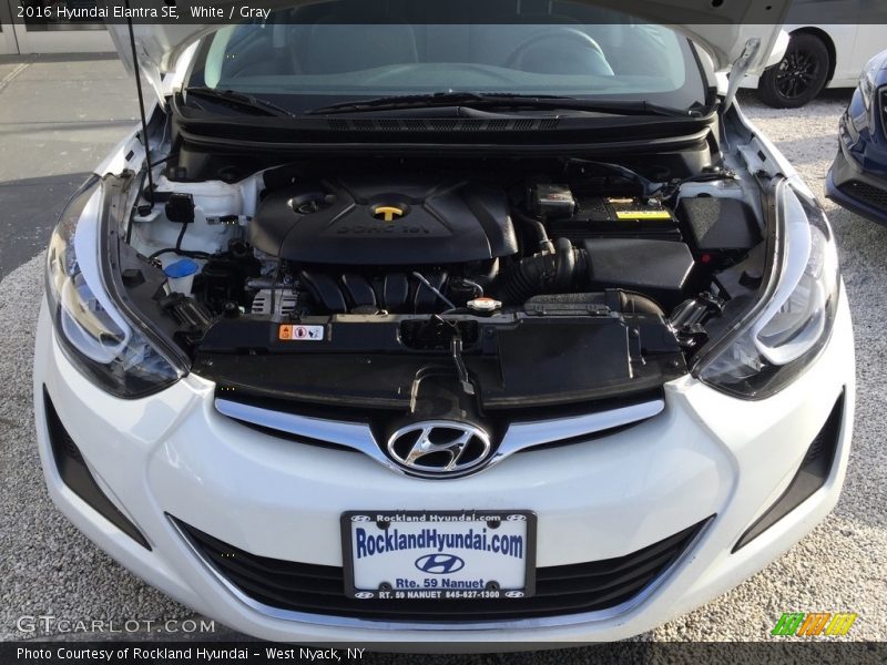 White / Gray 2016 Hyundai Elantra SE