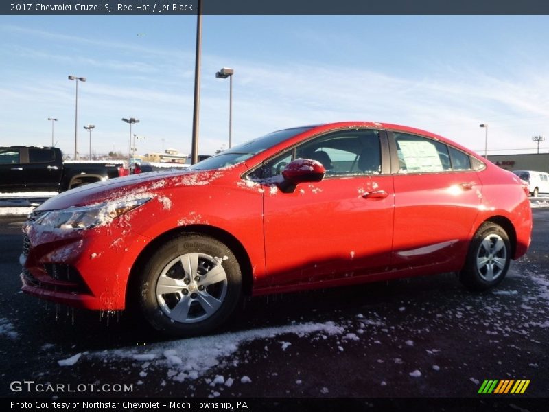 Red Hot / Jet Black 2017 Chevrolet Cruze LS