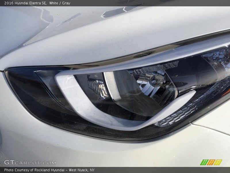 White / Gray 2016 Hyundai Elantra SE