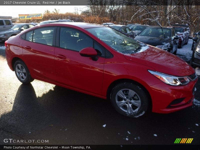 Red Hot / Jet Black 2017 Chevrolet Cruze LS