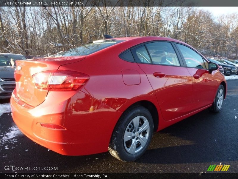 Red Hot / Jet Black 2017 Chevrolet Cruze LS