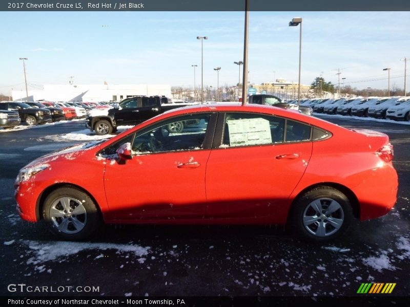 Red Hot / Jet Black 2017 Chevrolet Cruze LS