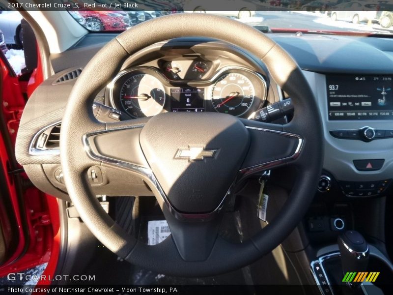 Red Hot / Jet Black 2017 Chevrolet Cruze LS