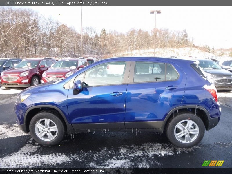 Blue Topaz Metallic / Jet Black 2017 Chevrolet Trax LS AWD