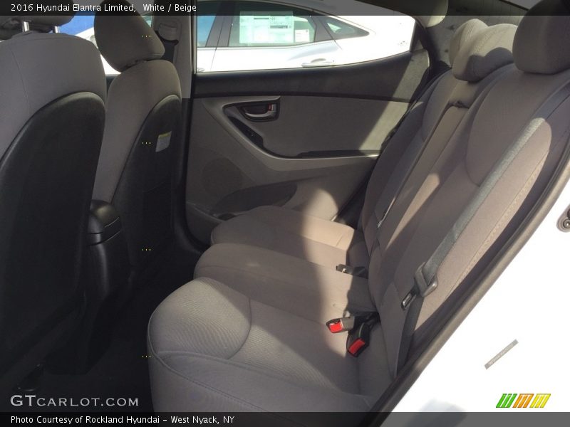White / Beige 2016 Hyundai Elantra Limited