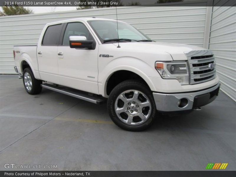 Oxford White / Steel Grey 2014 Ford F150 Lariat SuperCrew 4x4