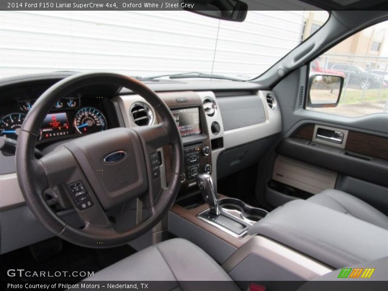 Oxford White / Steel Grey 2014 Ford F150 Lariat SuperCrew 4x4