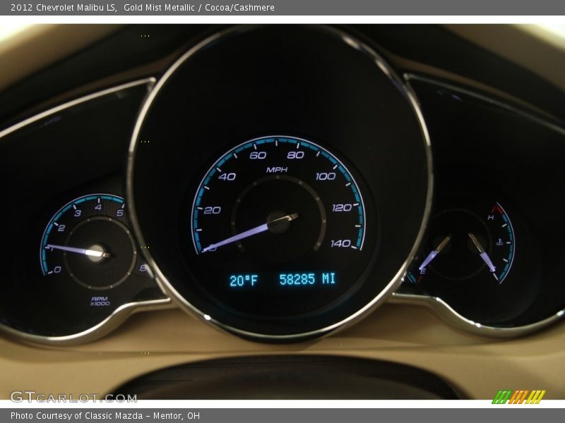 Gold Mist Metallic / Cocoa/Cashmere 2012 Chevrolet Malibu LS