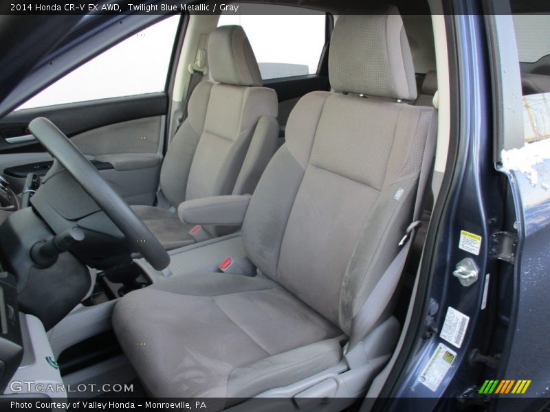 Twilight Blue Metallic / Gray 2014 Honda CR-V EX AWD