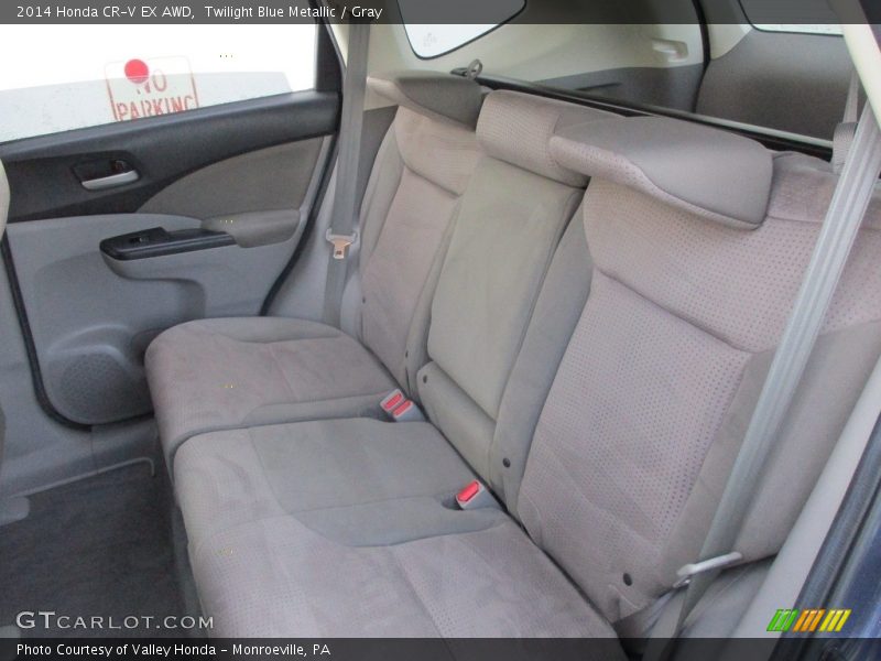Twilight Blue Metallic / Gray 2014 Honda CR-V EX AWD