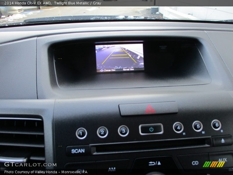 Twilight Blue Metallic / Gray 2014 Honda CR-V EX AWD