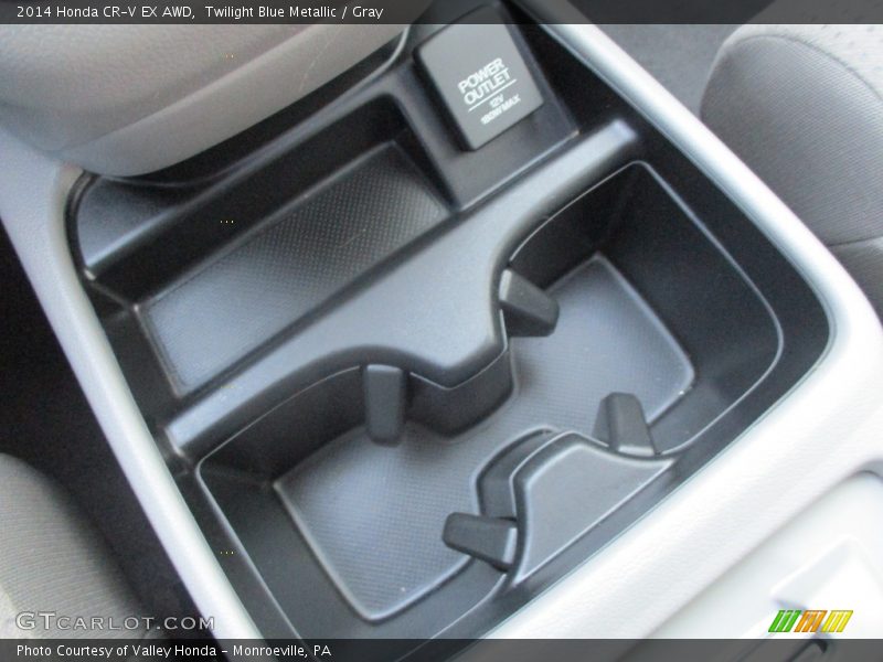 Twilight Blue Metallic / Gray 2014 Honda CR-V EX AWD