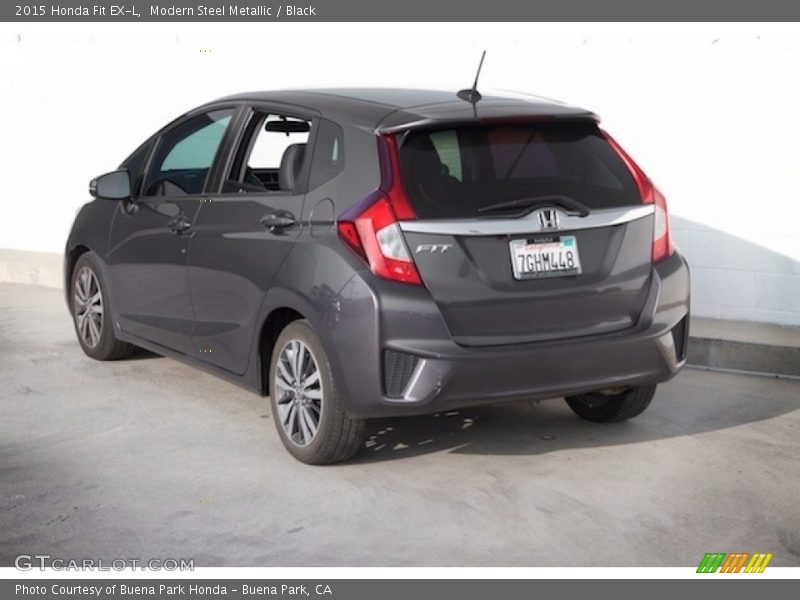Modern Steel Metallic / Black 2015 Honda Fit EX-L