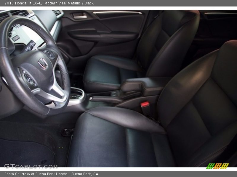 Modern Steel Metallic / Black 2015 Honda Fit EX-L