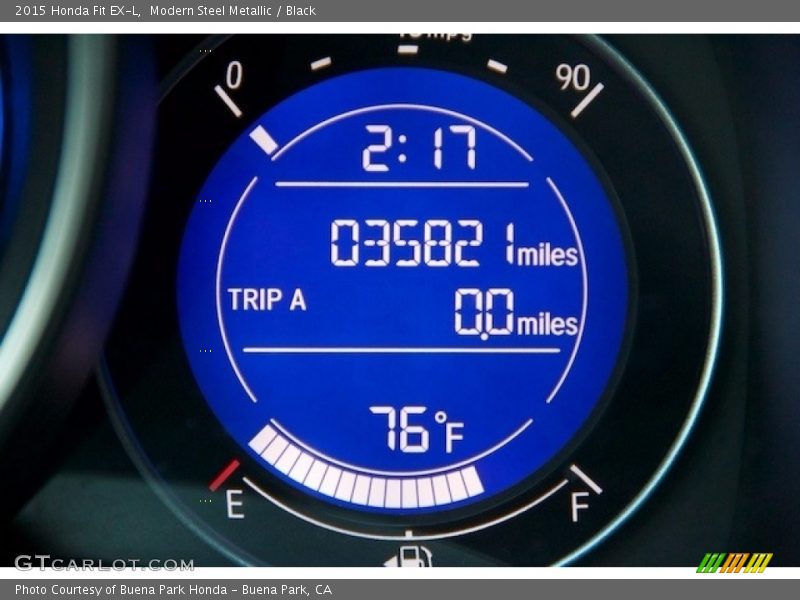 Modern Steel Metallic / Black 2015 Honda Fit EX-L