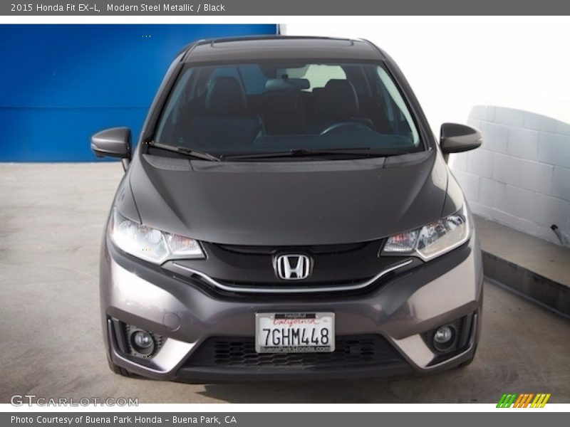 Modern Steel Metallic / Black 2015 Honda Fit EX-L