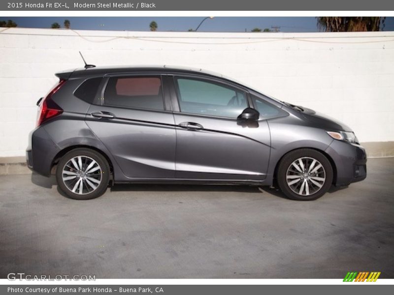 Modern Steel Metallic / Black 2015 Honda Fit EX-L
