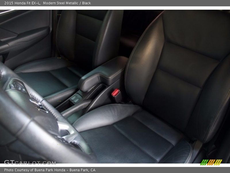 Modern Steel Metallic / Black 2015 Honda Fit EX-L