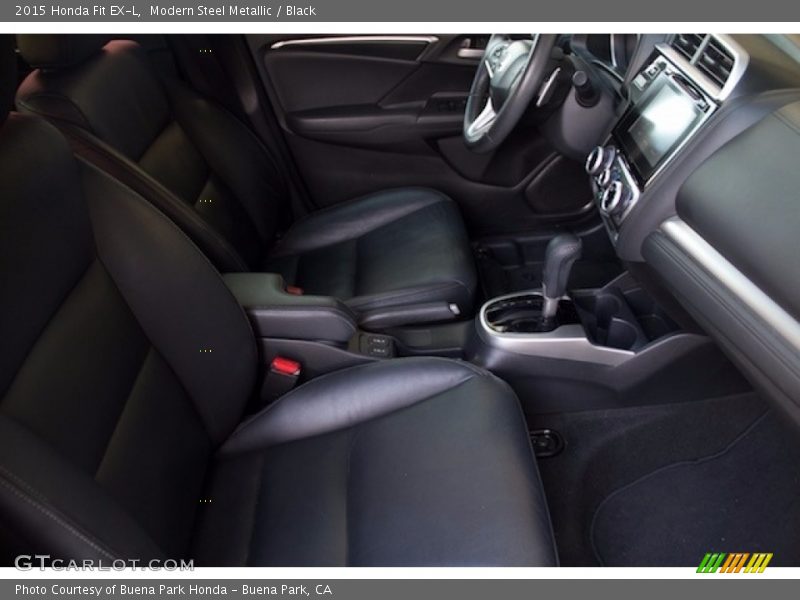 Modern Steel Metallic / Black 2015 Honda Fit EX-L