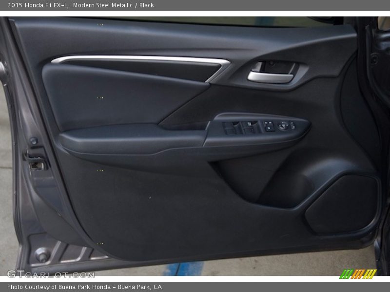Modern Steel Metallic / Black 2015 Honda Fit EX-L