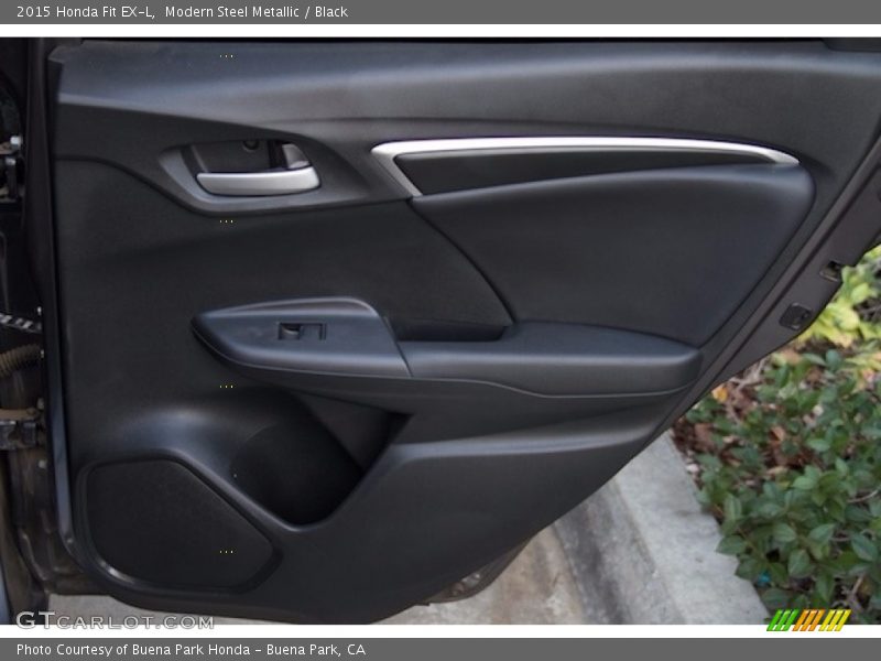 Modern Steel Metallic / Black 2015 Honda Fit EX-L