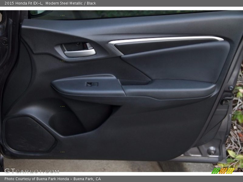 Modern Steel Metallic / Black 2015 Honda Fit EX-L