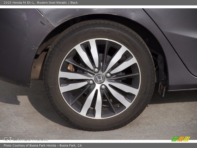 Modern Steel Metallic / Black 2015 Honda Fit EX-L
