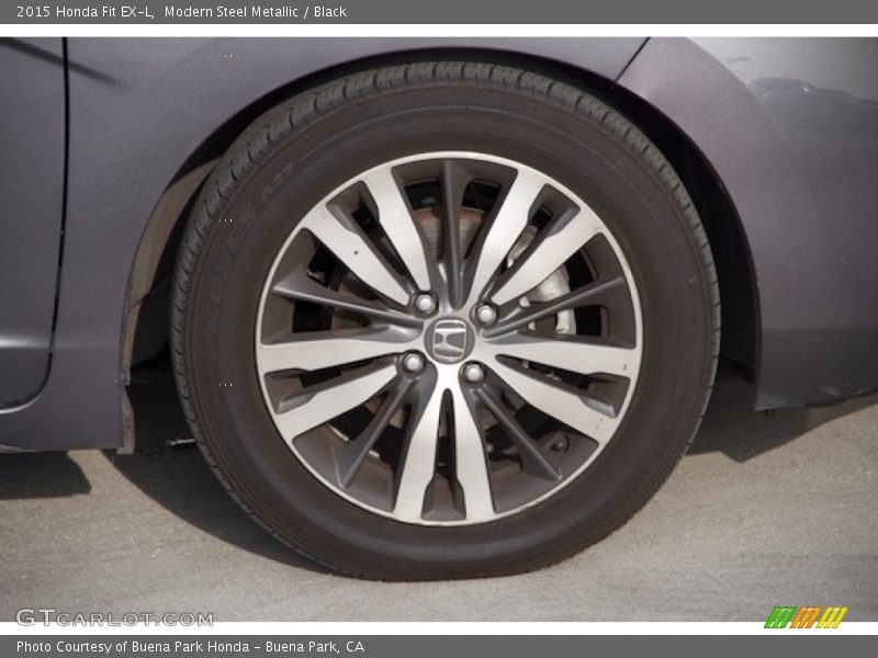 Modern Steel Metallic / Black 2015 Honda Fit EX-L