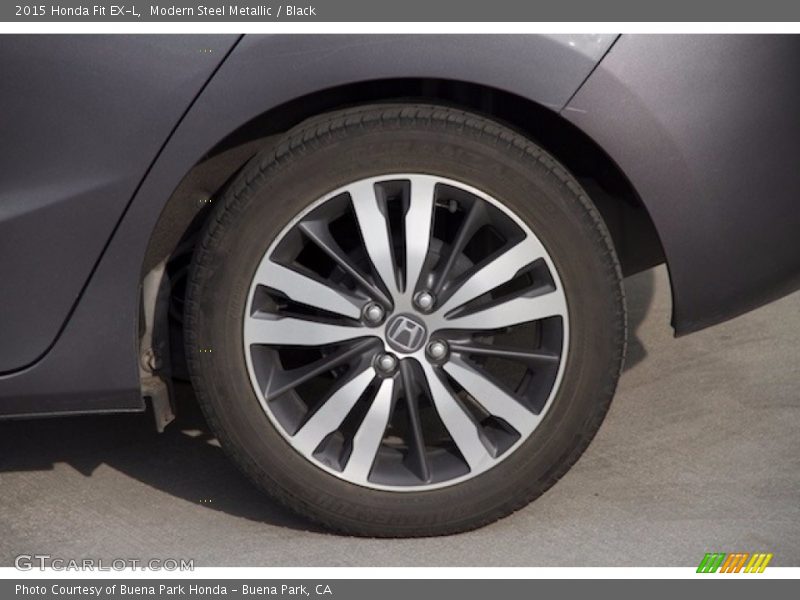Modern Steel Metallic / Black 2015 Honda Fit EX-L