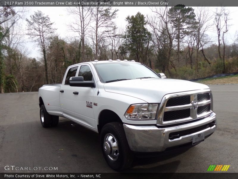 Bright White / Black/Diesel Gray 2017 Ram 3500 Tradesman Crew Cab 4x4 Dual Rear Wheel