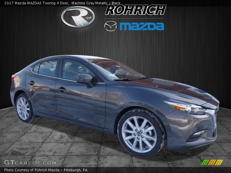 Machine Gray Metallic / Black 2017 Mazda MAZDA3 Touring 4 Door