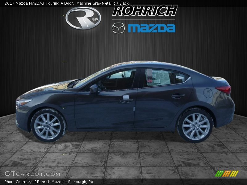 Machine Gray Metallic / Black 2017 Mazda MAZDA3 Touring 4 Door