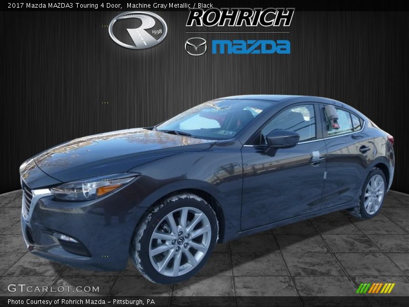 Machine Gray Metallic / Black 2017 Mazda MAZDA3 Touring 4 Door
