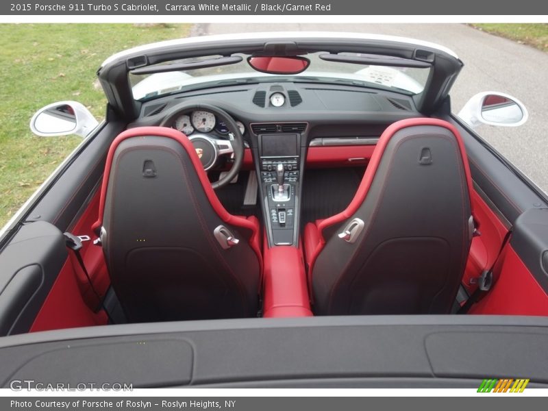 Carrara White Metallic / Black/Garnet Red 2015 Porsche 911 Turbo S Cabriolet