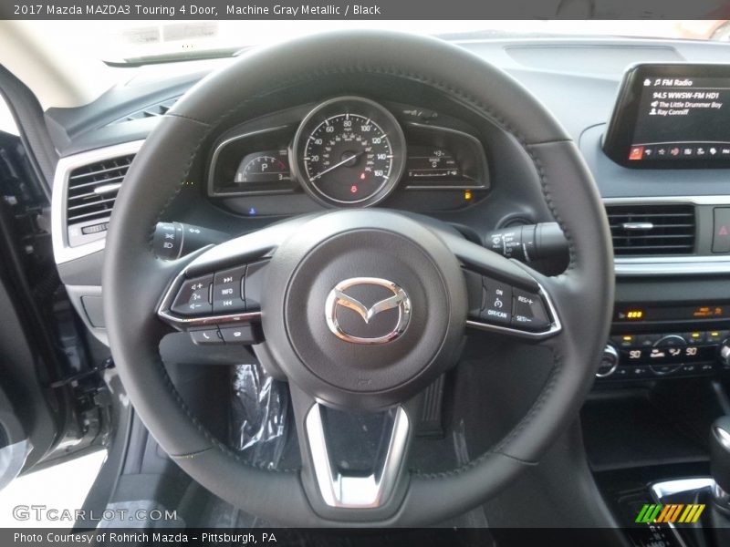 Machine Gray Metallic / Black 2017 Mazda MAZDA3 Touring 4 Door