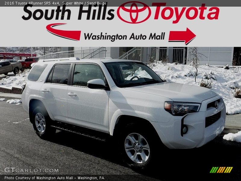 Super White / Sand Beige 2016 Toyota 4Runner SR5 4x4