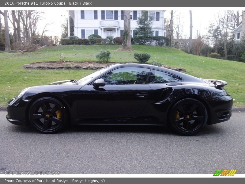 Black / Black 2016 Porsche 911 Turbo S Coupe