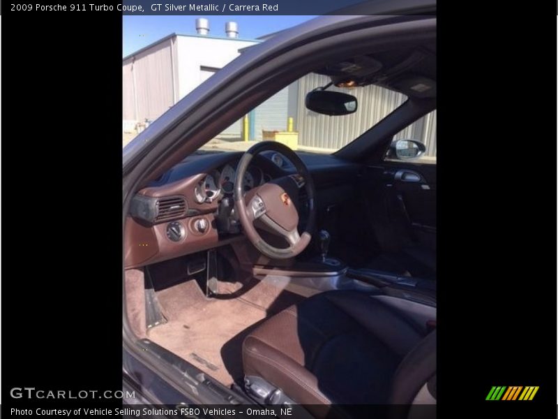 GT Silver Metallic / Carrera Red 2009 Porsche 911 Turbo Coupe