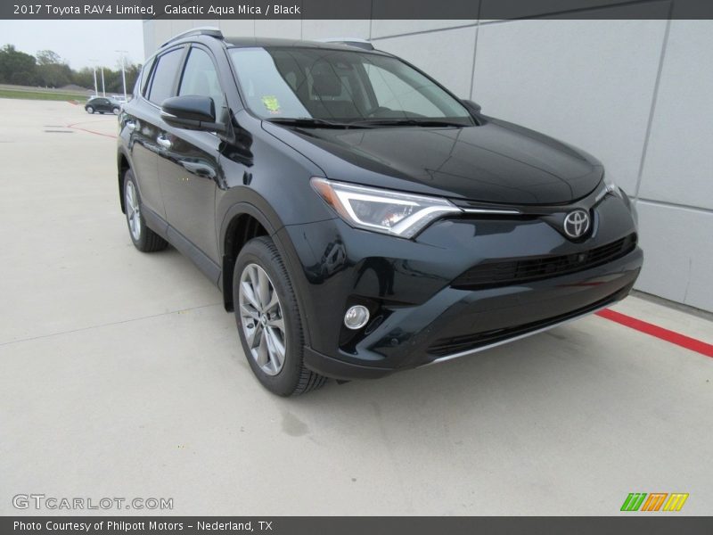 Galactic Aqua Mica / Black 2017 Toyota RAV4 Limited
